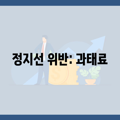 정지선 위반: 과태료