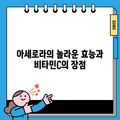 아세로라의 놀라운 효능과 비타민C의 장점