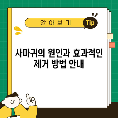 사마귀의 원인과 효과적인 제거 방법 안내