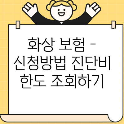 화상 보험 – 신청방법 진단비 한도 조회하기