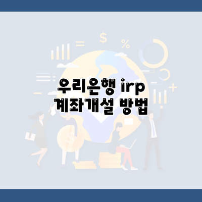 우리은행 irp 계좌개설 방법