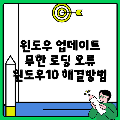 윈도우 업데이트 무한 로딩 오류 윈도우10 해결방법