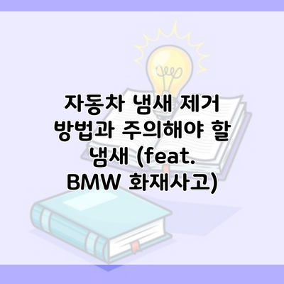 자동차 냄새 제거 방법과 주의해야 할 냄새 (feat. BMW 화재사고)