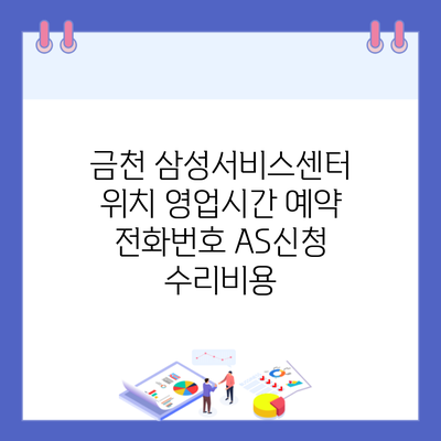 금천 삼성서비스센터 위치 영업시간 예약 전화번호 AS신청 수리비용