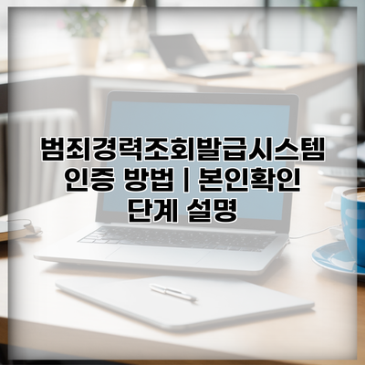 범죄경력조회발급시스템 인증 방법 | 본인확인 단계 설명