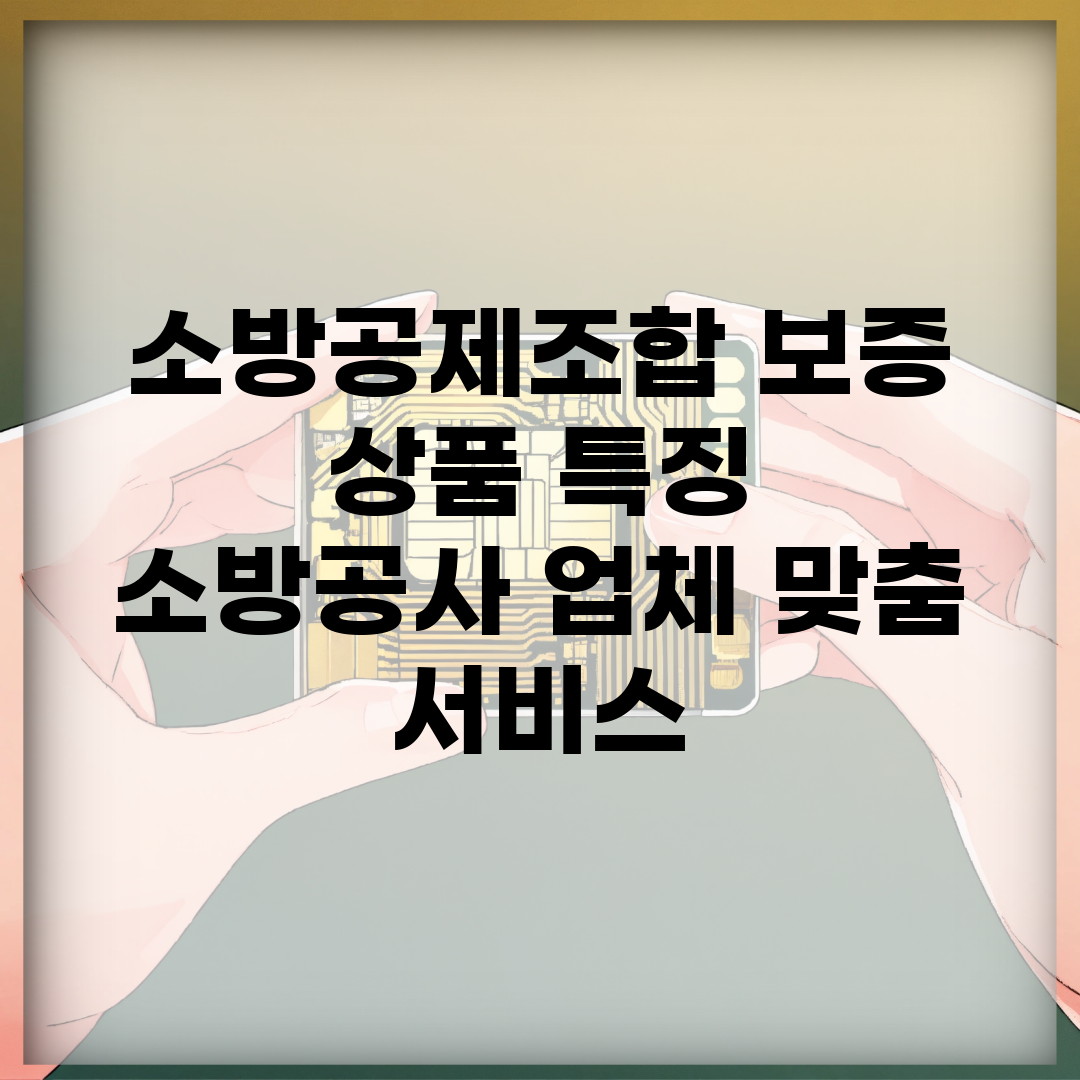 소방공제조합 보증 상품 특징 | 소방공사 업체 맞춤 서비스