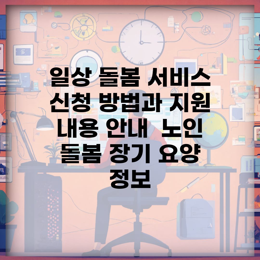 일상 돌봄 서비스 신청 방법과 지원 내용 안내 | 노인 돌봄, 장기 요양 정보