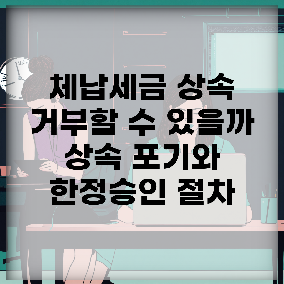 체납세금 상속 거부할 수 있을까? | 상속 포기와 한정승인 절차