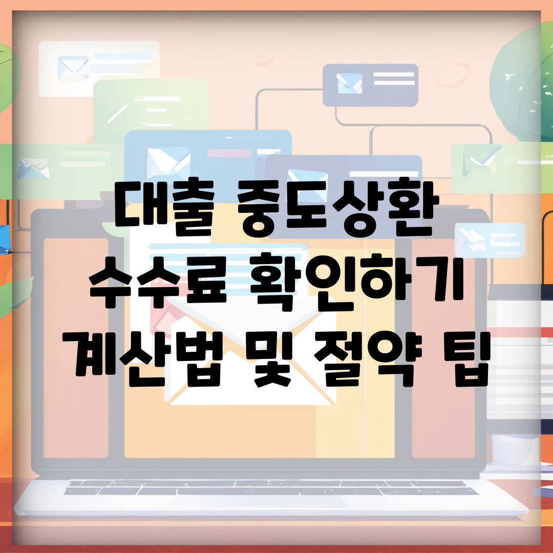 대출 중도상환 수수료 확인하기 | 계산법 및 절약 팁