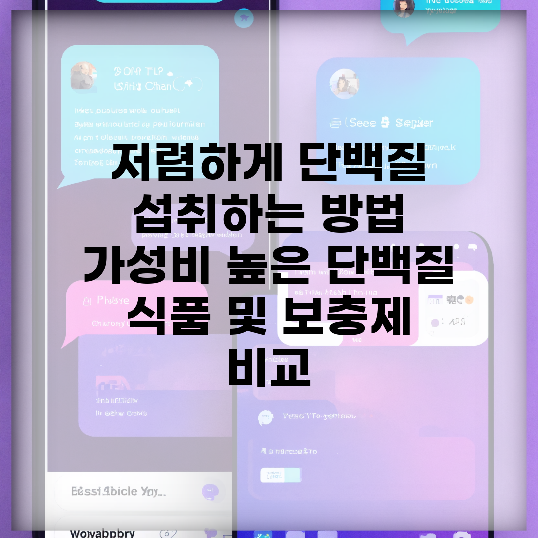 저렴하게 단백질 섭취하는 방법 | 가성비 높은 단백질 식품 및 보충제 비교