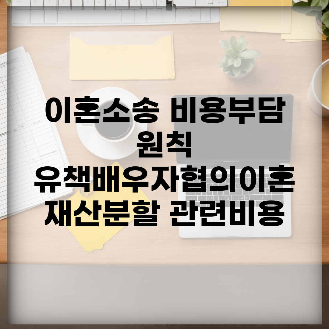 이혼소송 비용부담 원칙 | 유책배우자/협의이혼 + 재산분할 관련비용
