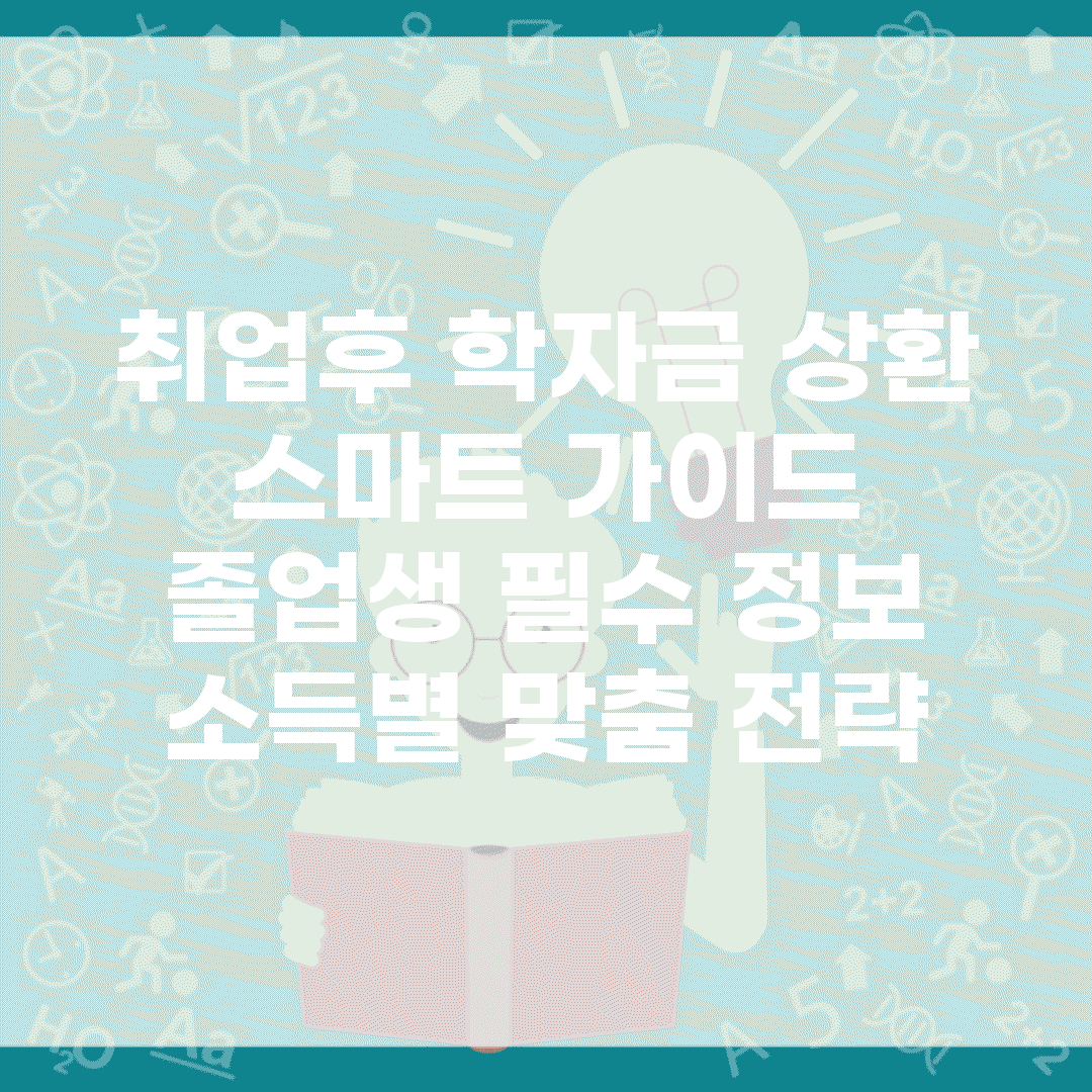 취업후 학자금 상환 스마트 가이드 | 졸업생 필수 정보 | 소득별 맞춤 전략
