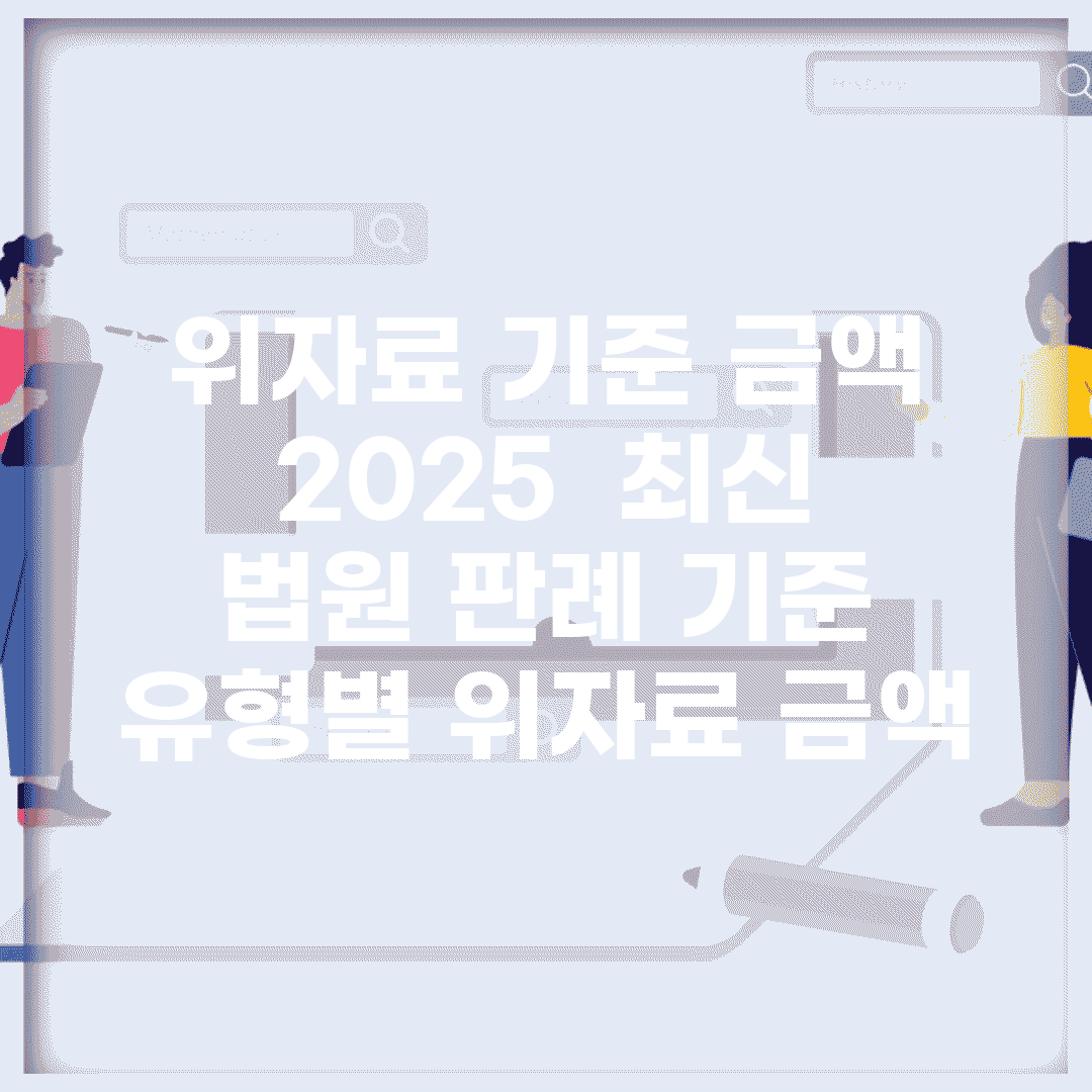 위자료 기준 금액 2025 | 최신 법원 판례 기준 유형별 위자료 금액