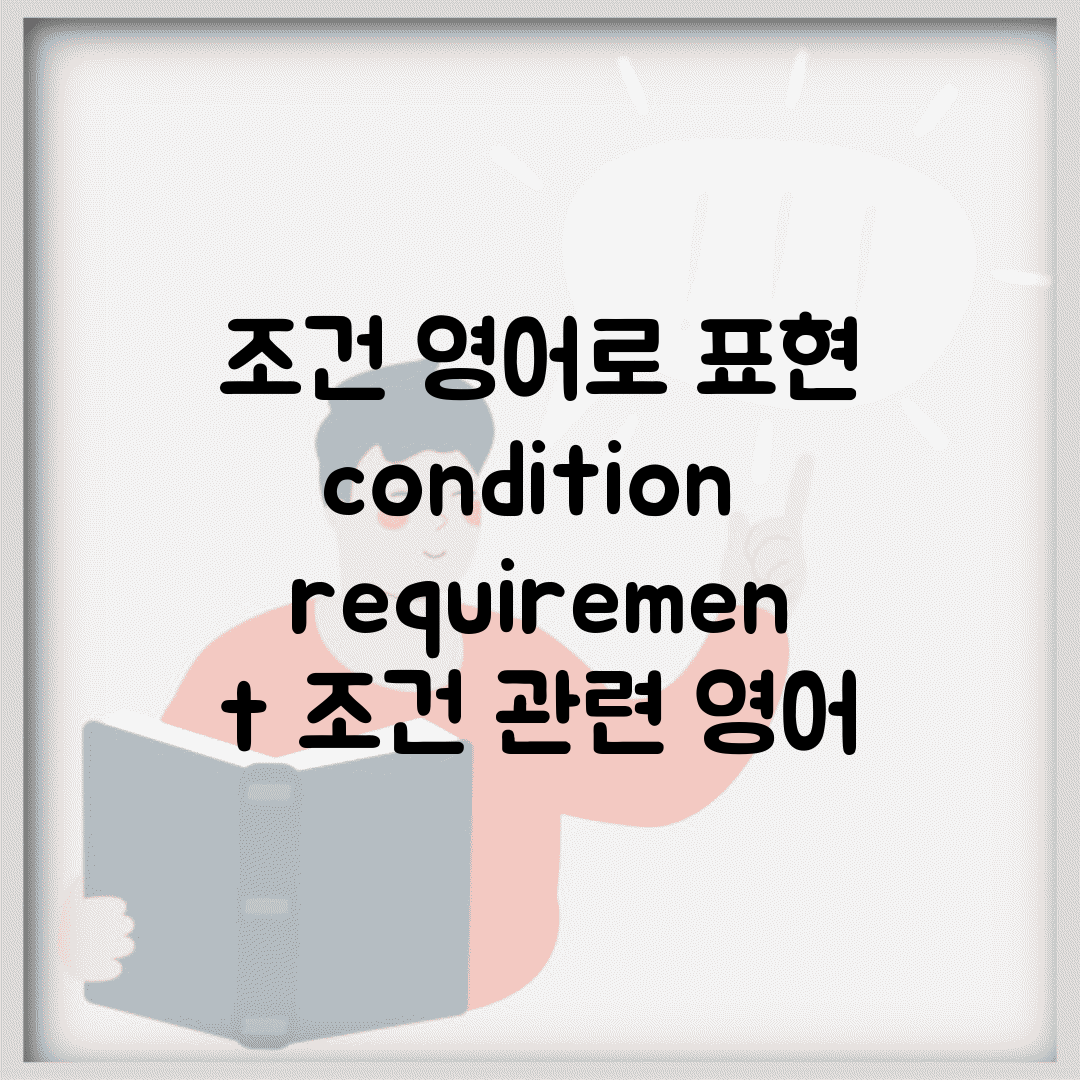 조건 영어로 표현 | condition requirement 조건 관련 영어