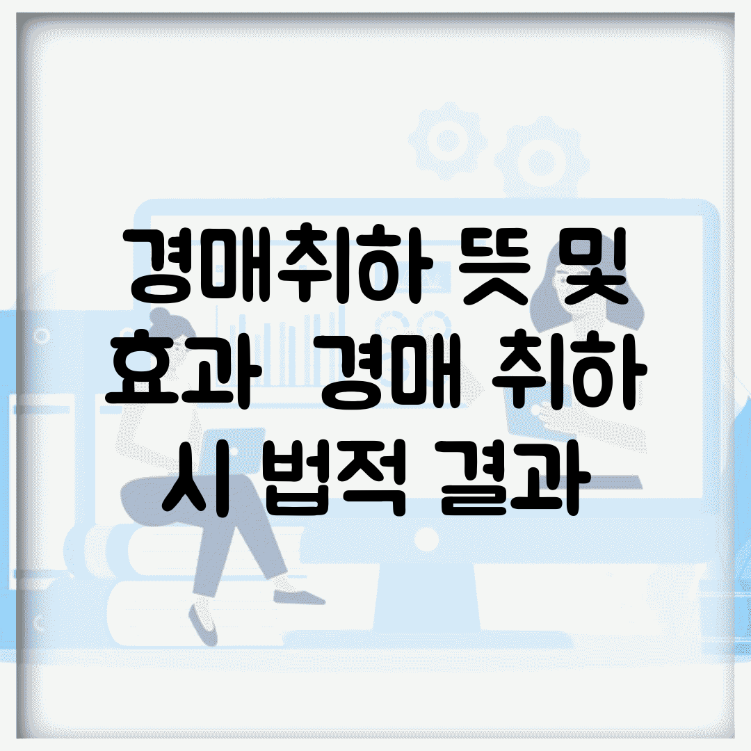경매취하 뜻 및 효과 | 경매 취하 시 법적 결과