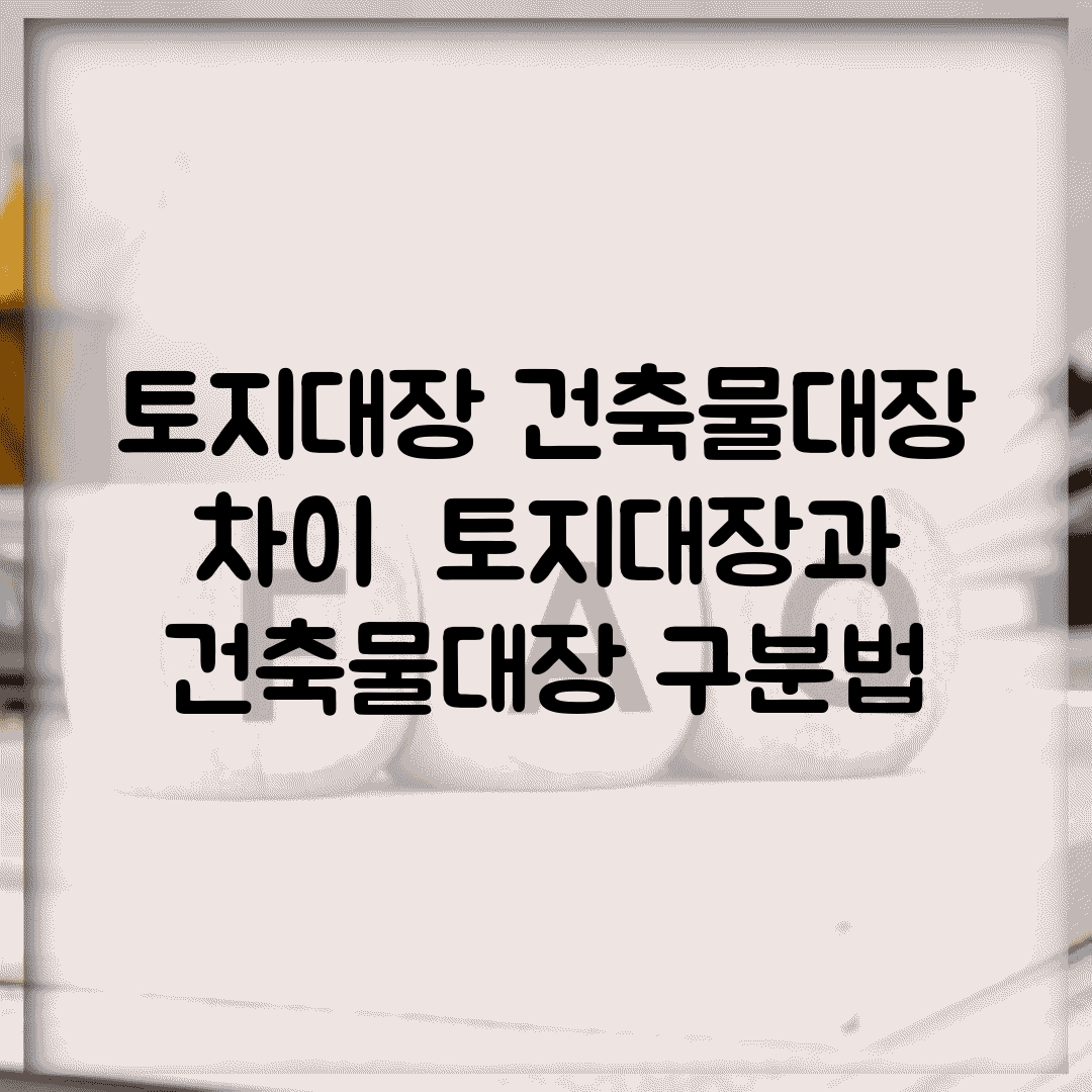 토지대장 건축물대장 차이 | 토지대장과 건축물대장 구분법