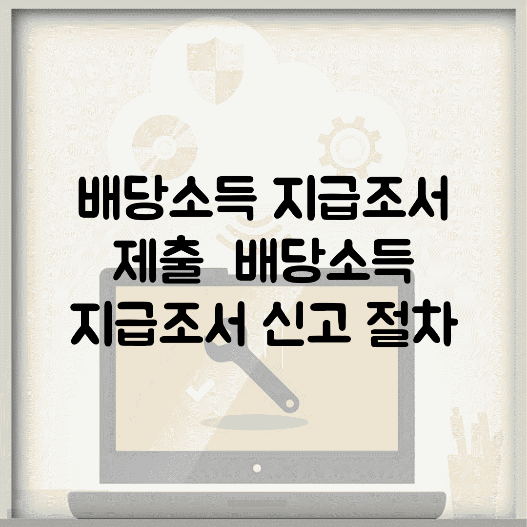 배당소득 지급조서 제출 | 배당소득 지급조서 신고 절차