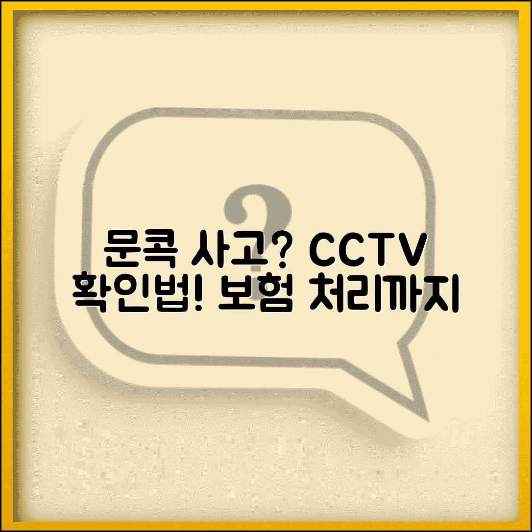 주차장에서 문콕 당했을때 | CCTV 확인 방법과 보험처리