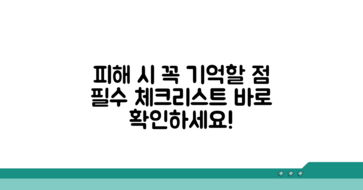 피해 입었을 때, 꼭 기억할 점