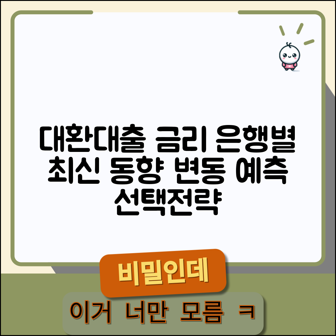 대환대출 금리 최신정보 | 시중 금리 동향 | 은행별 금리 | 예상 변동 | 선택 전략