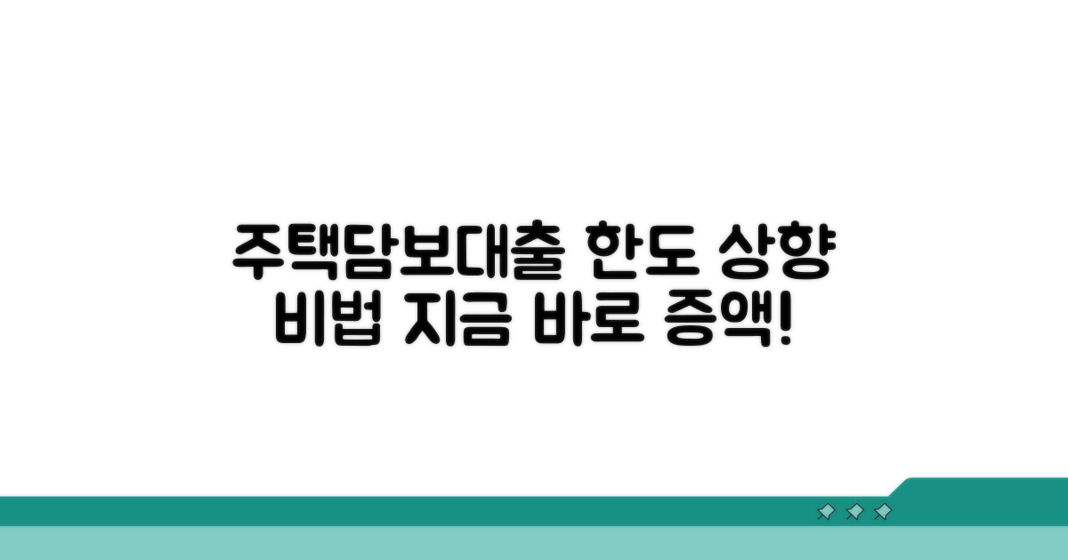 주택담보대출 금액 한도 상향 방법