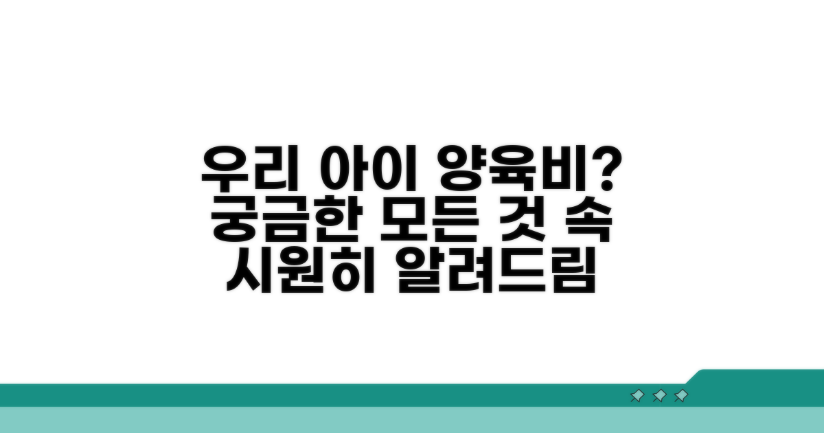 우리 아이 양육비 얼마일까?