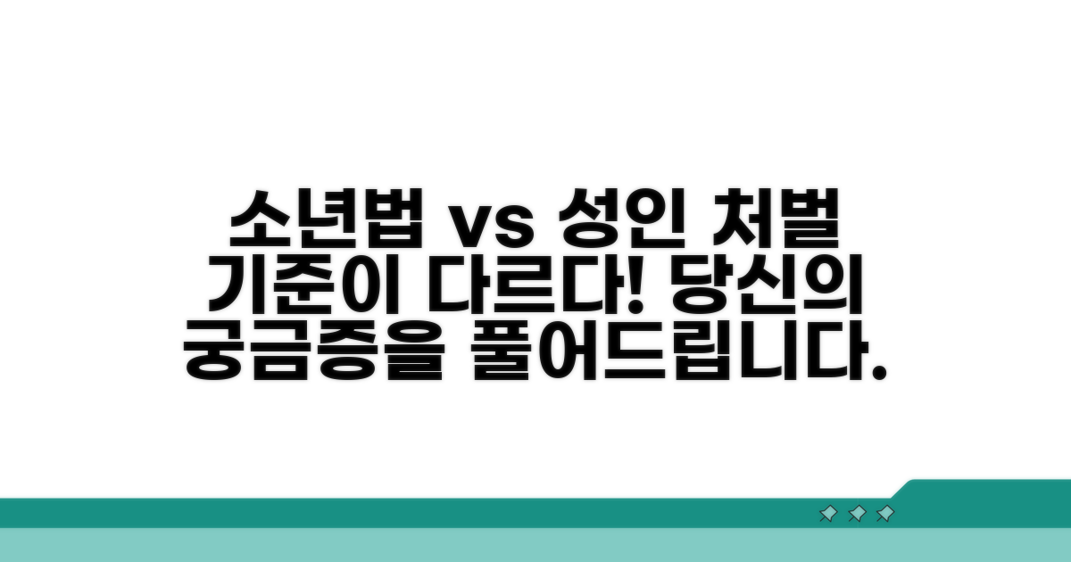소년법 적용 대상과 성인 형사처벌의 차이