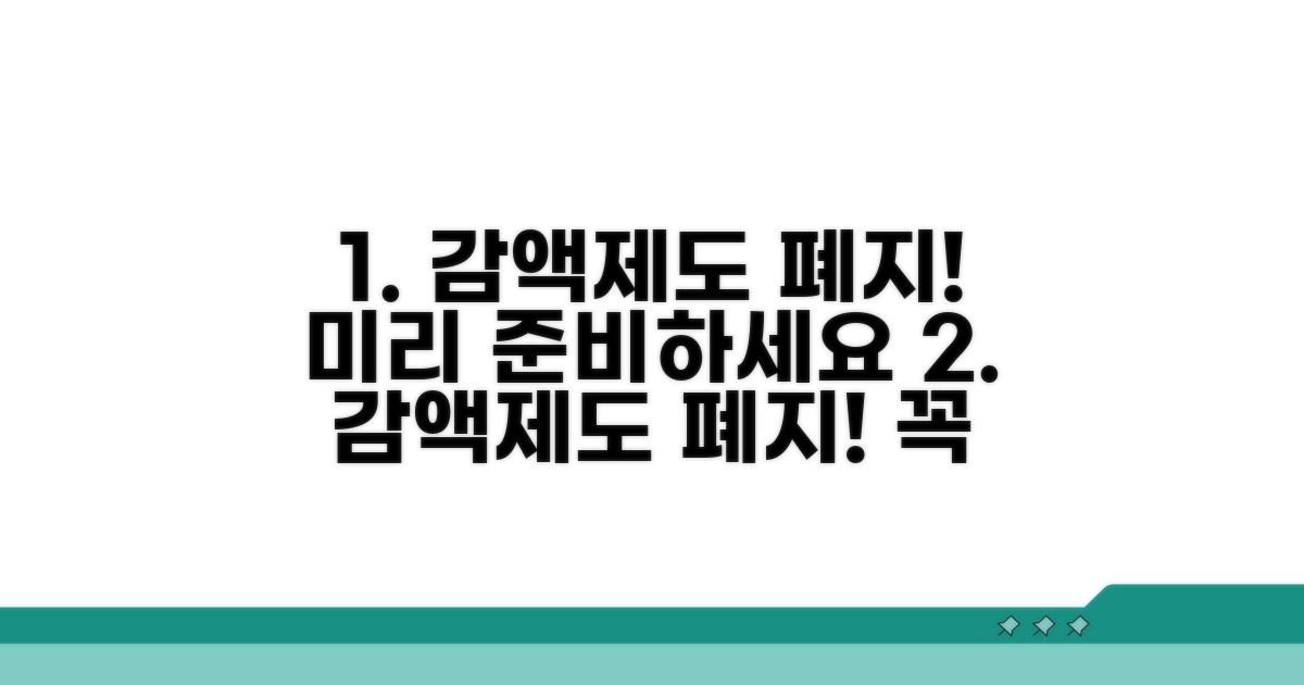감액제도 폐지, 미리 준비할 것