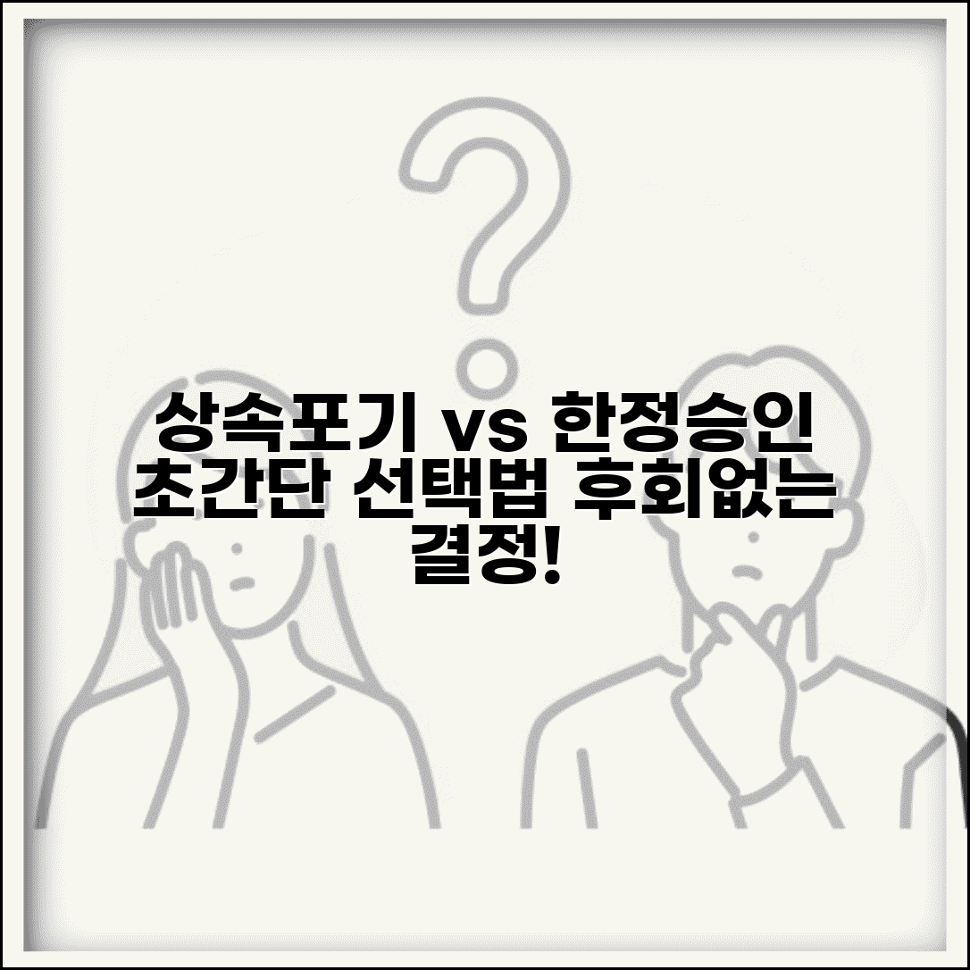 상속포기 한정승인 차이 선택 | 상속포기 한정승인 완벽 선택 가이드