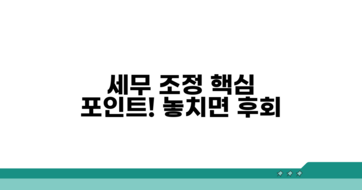 세무 조정과 주의할 점