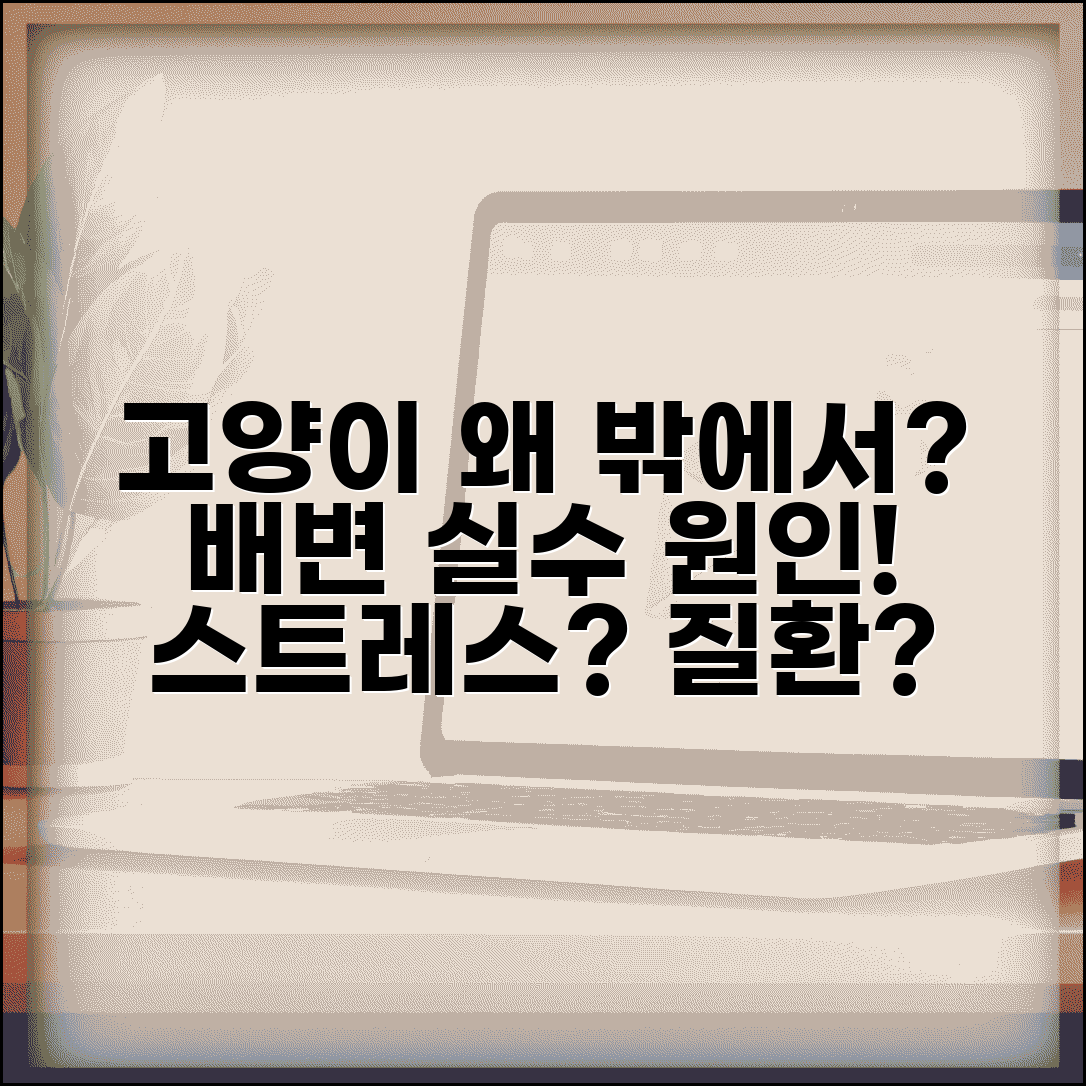 고양이가 화장실 모래 밖에서 소변 보는 이유가 뭔가요 | 고양이배변 | 스트레스 | 질환