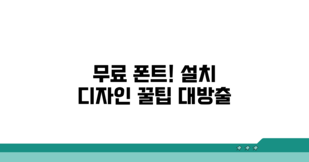 무료 한글 폰트 설치하고 디자인 활용법