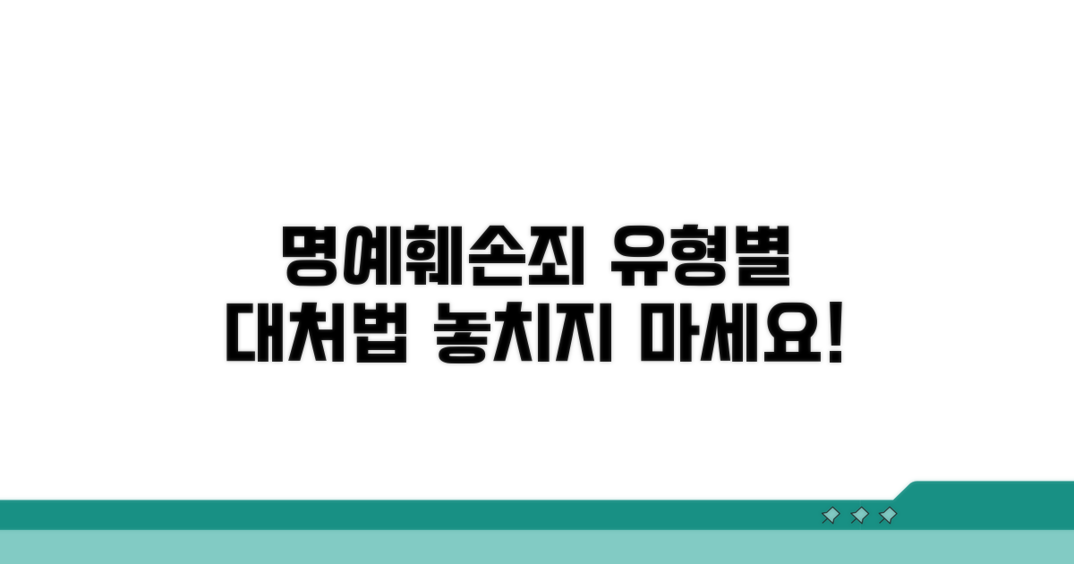 명예훼손죄, 피해 유형별 대처 팁