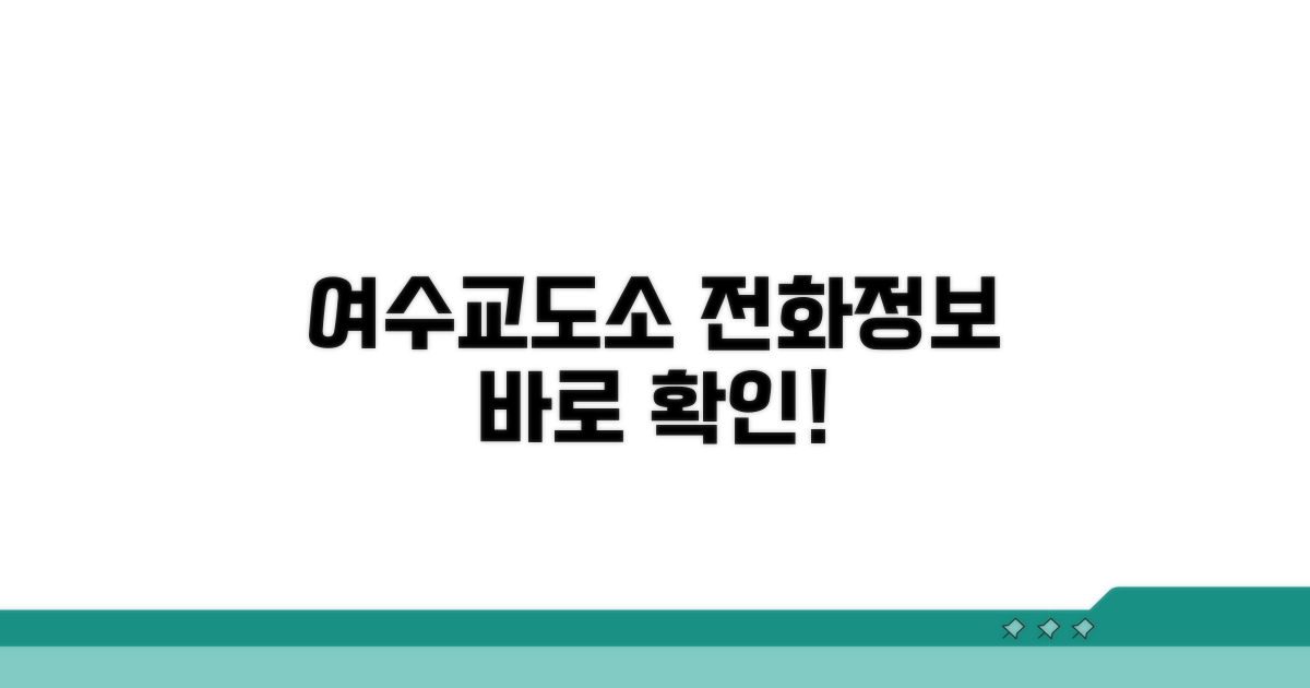 여수교도소 전화번호와 기본 정보