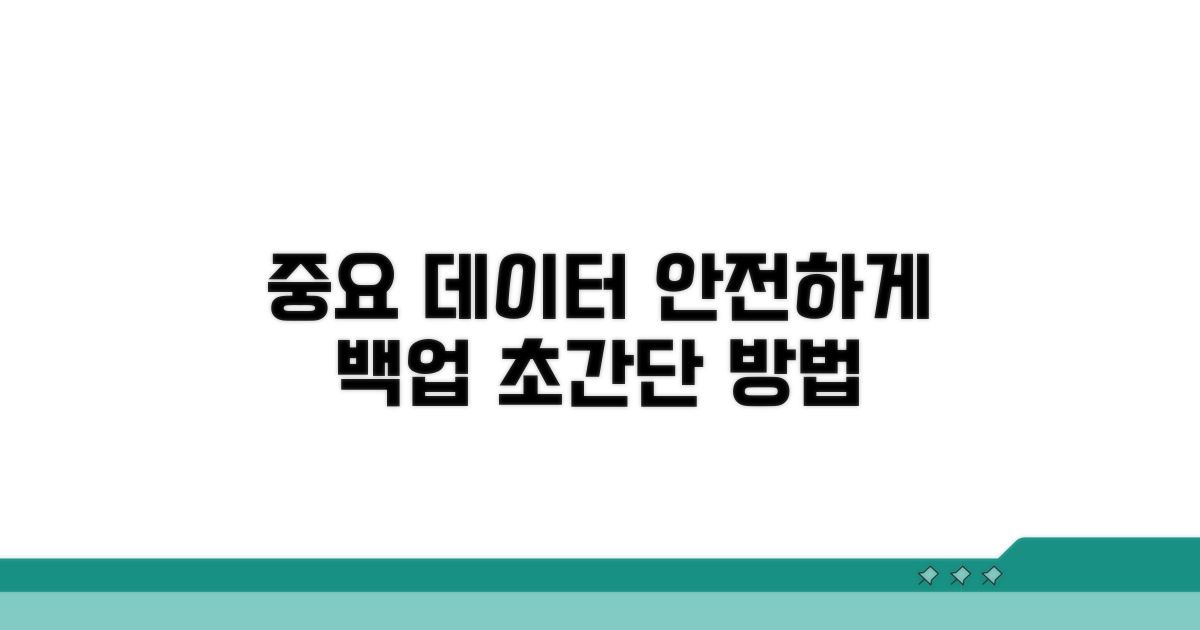 중요 데이터 안전하게 백업하기