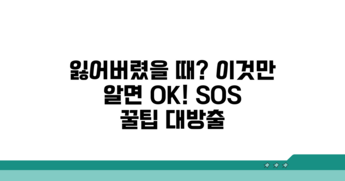 잃어버렸을 때 대처 꿀팁