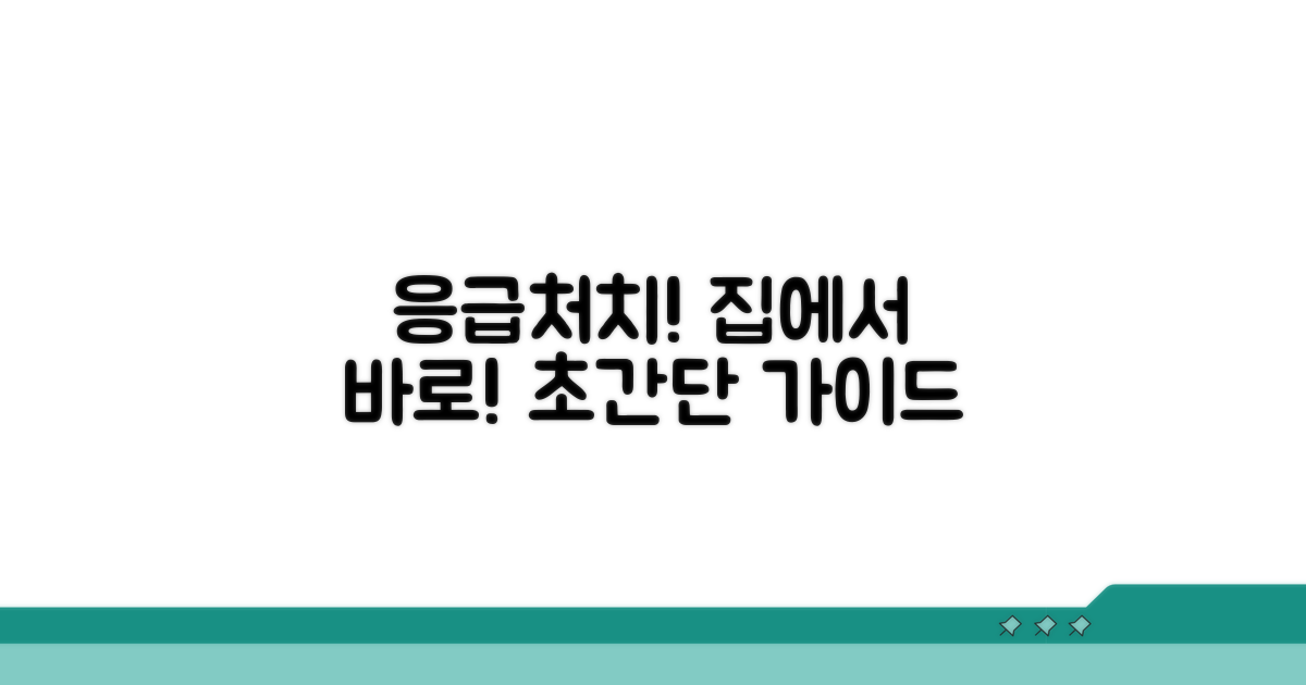 집에서 해볼 수 있는 응급처치