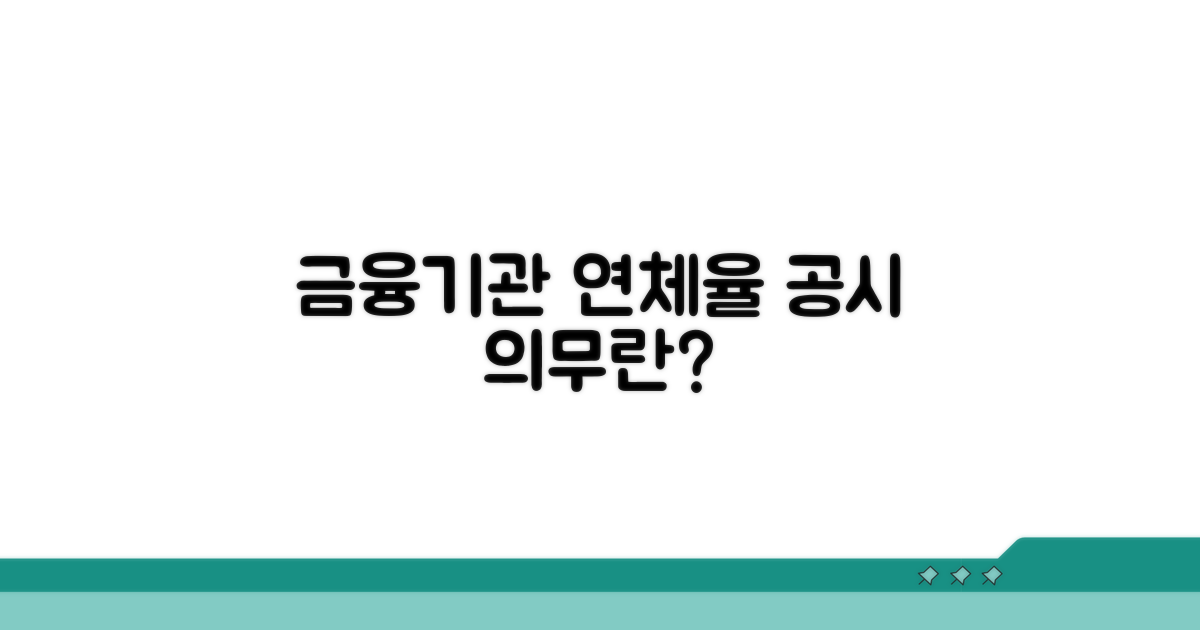 금융기관 연체율 공시 의무란?