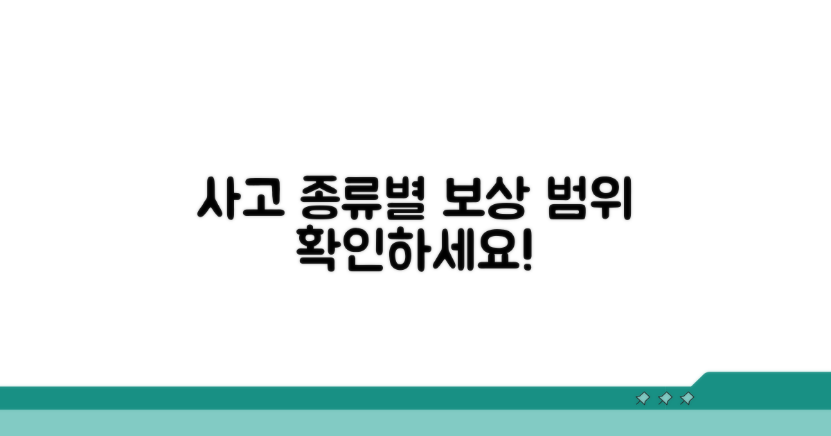 사고 유형별 보상 범위 알아보기