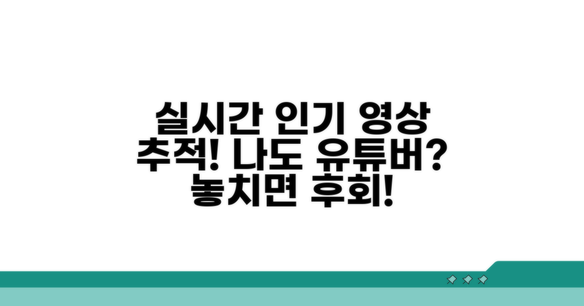 인기 동영상 실시간 추적 방법