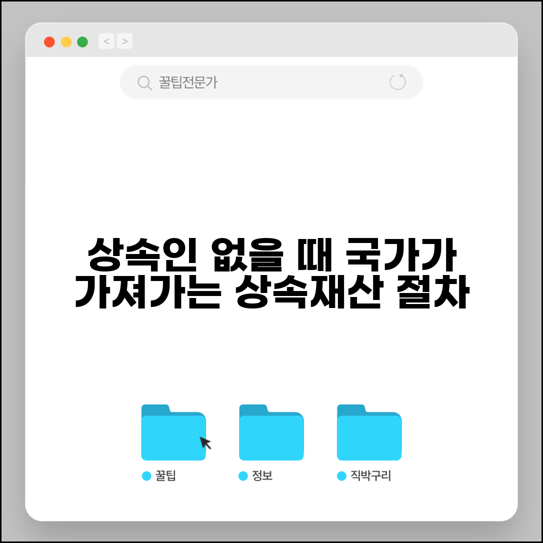 공동상속인 부존재 | 상속인 없을 때 상속재산 국가 귀속 절차