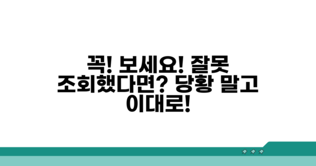 주의사항과 잘못 조회했을 때 대처법