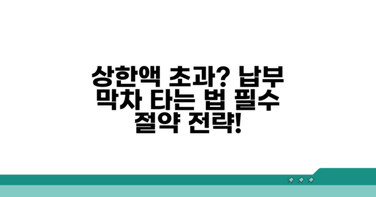 상한액 초과 시 납부 전략