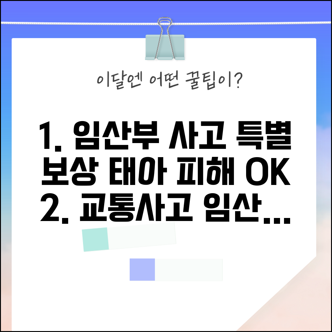 임신부 사고 특별 보상 | 임산부 교통사고 태아 피해 보상과 특별 배려
