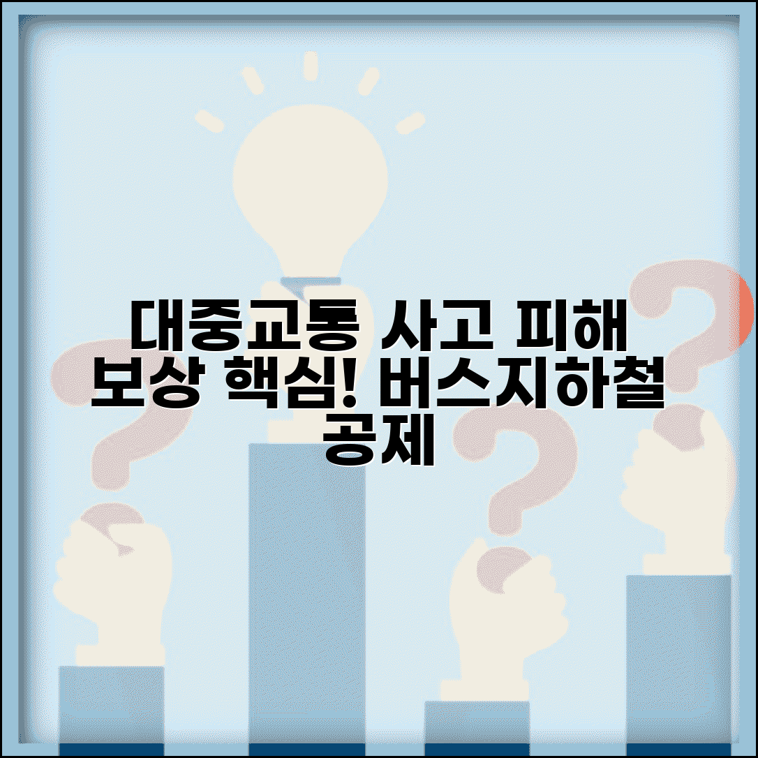 대중교통 사고 처리 | 버스 지하철 사고 피해자 보상과 대중교통공제