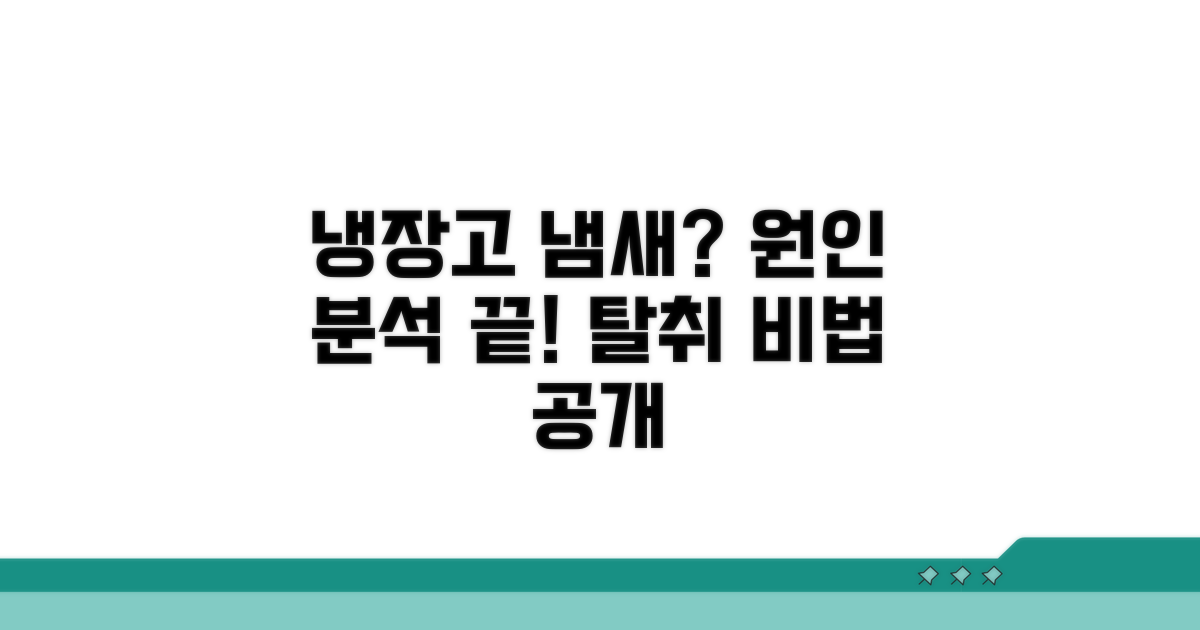 냉장고 냄새 원인 완벽 분석