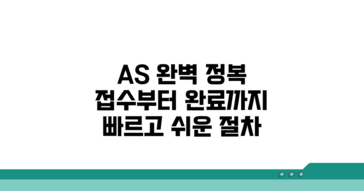 A/S 접수부터 완료 절차