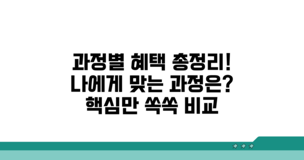 과정 종류별 혜택 비교 분석