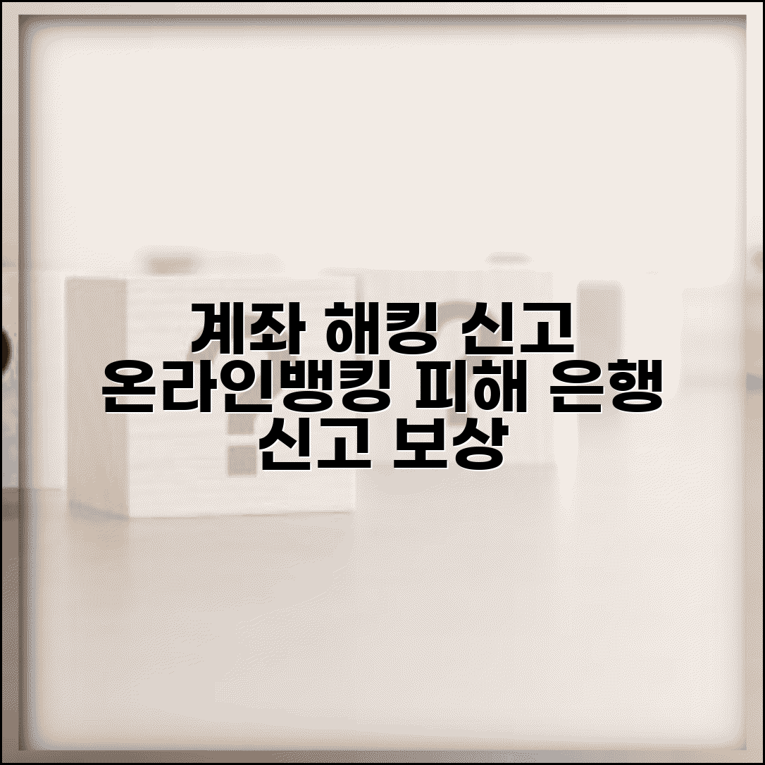 계좌 해킹 피해 신고 | 온라인뱅킹 해킹 피해시 은행 신고와 보상