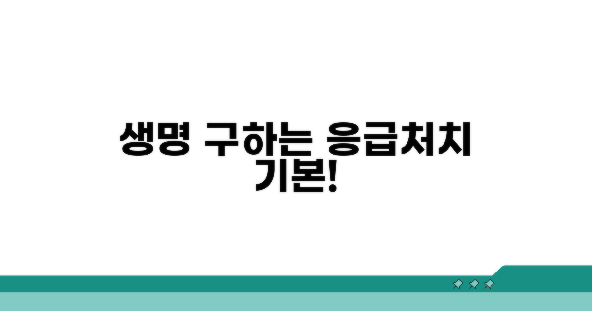 응급상황, 생명 구할 기본기